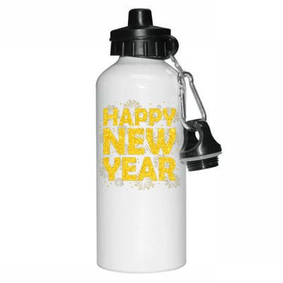 Happy New Year Nye Party 2024 Funny New Years Eve Confetti Aluminum Water Bottle