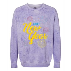 Happy New Year Gift Funny Gift Colorblast Crewneck Sweatshirt