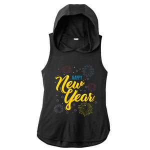 Happy New Year Gift Funny Gift Ladies PosiCharge Tri-Blend Wicking Draft Hoodie Tank