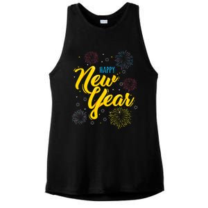 Happy New Year Gift Funny Gift Ladies PosiCharge Tri-Blend Wicking Tank