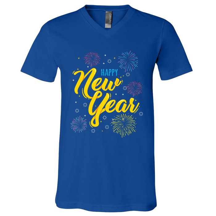 Happy New Year Gift Funny Gift V-Neck T-Shirt