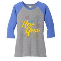 Happy New Year Gift Funny Gift Women's Tri-Blend 3/4-Sleeve Raglan Shirt