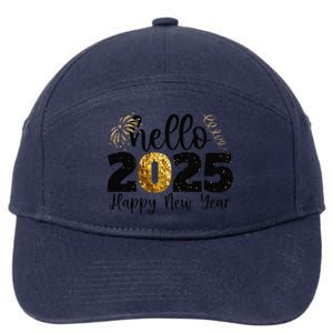 Happy New Year 2025 New Year Party Friends Family Gift 7-Panel Snapback Hat