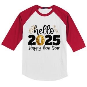 Happy New Year 2025 New Year Party Friends Family Gift Kids Colorblock Raglan Jersey