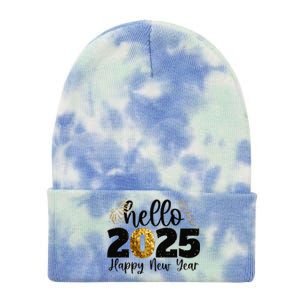 Happy New Year 2025 New Year Party Friends Family Gift Tie Dye 12in Knit Beanie