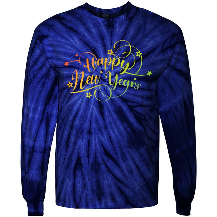 Happy New Year Gift Tie-Dye Long Sleeve Shirt