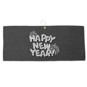 Happy New Year Gift Large Microfiber Waffle Golf Towel