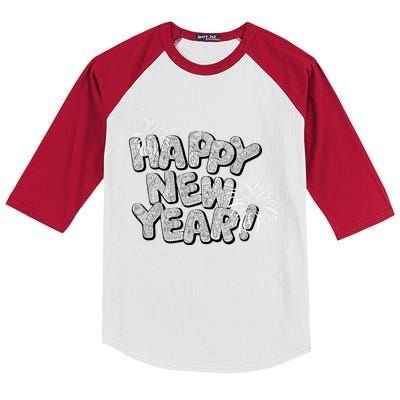 Happy New Year Gift Kids Colorblock Raglan Jersey