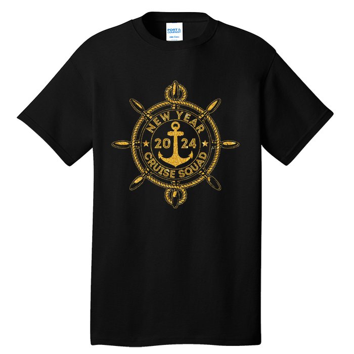 Happy New Year Cruise Squad 2024 Anchor New Years Eve Party Tall T-Shirt