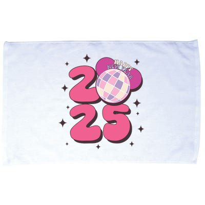 Happy New Year 2025 Holiday New Year Eve Microfiber Hand Towel