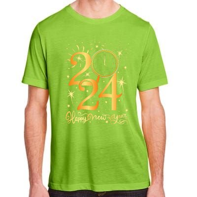 Happy New Year Fireworks New Years Eve Party Supplies 2024 Adult ChromaSoft Performance T-Shirt