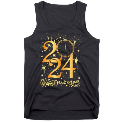 Happy New Year Fireworks New Years Eve Party Supplies 2024 Tank Top