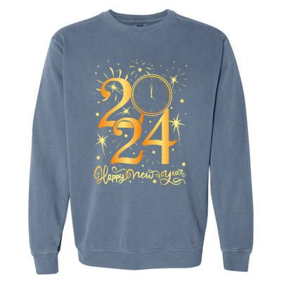 Happy New Year Fireworks New Years Eve Party Supplies 2024 Garment-Dyed Sweatshirt