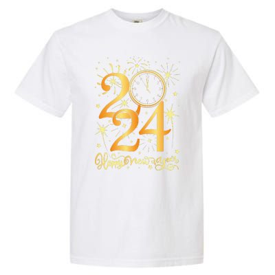 Happy New Year Fireworks New Years Eve Party Supplies 2024 Garment-Dyed Heavyweight T-Shirt