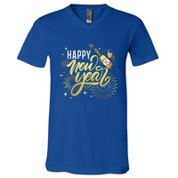 Happy New Year 2024 New Years Party Firework 2024 Loading Gift V-Neck T-Shirt