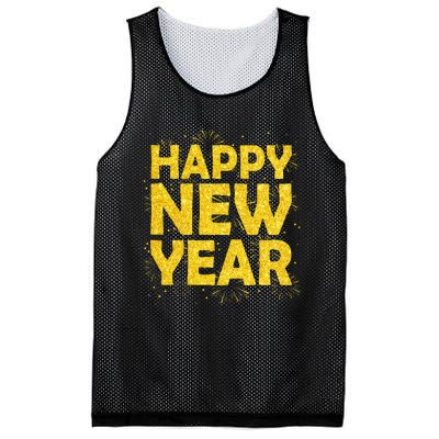 Happy New Year NYE Party 2024 Funny New Years Eve Confetti  Mesh Reversible Basketball Jersey Tank