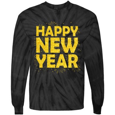 Happy New Year NYE Party 2024 Funny New Years Eve Confetti  Tie-Dye Long Sleeve Shirt