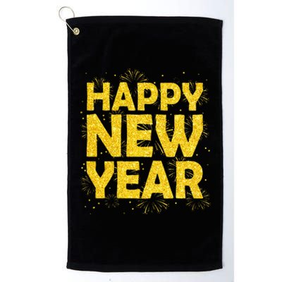 Happy New Year NYE Party 2024 Funny New Years Eve Confetti  Platinum Collection Golf Towel