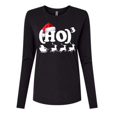 Ho Cubed Funny Christmas For Math Teachers Womens Cotton Relaxed Long Sleeve T-Shirt