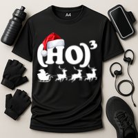 Ho Cubed Funny Christmas For Math Teachers Cooling Performance Crew T-Shirt