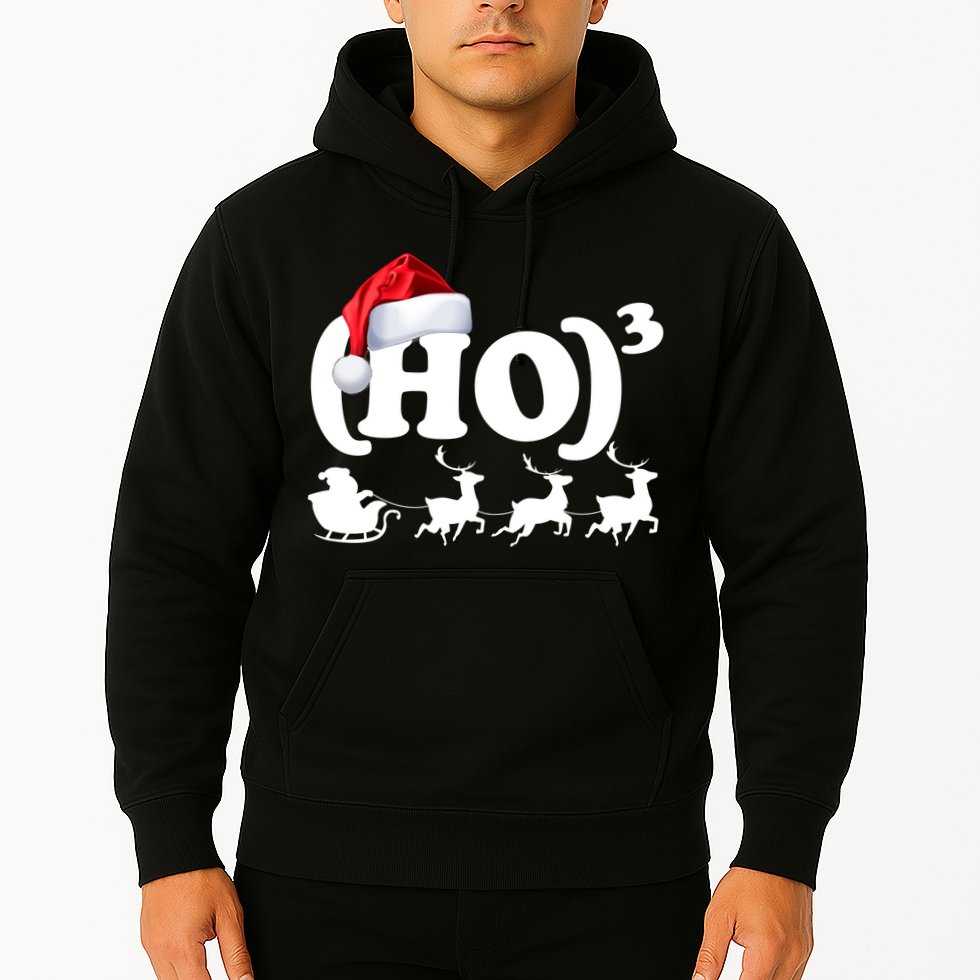 Ho Cubed Funny Christmas For Math Teachers Hoodie