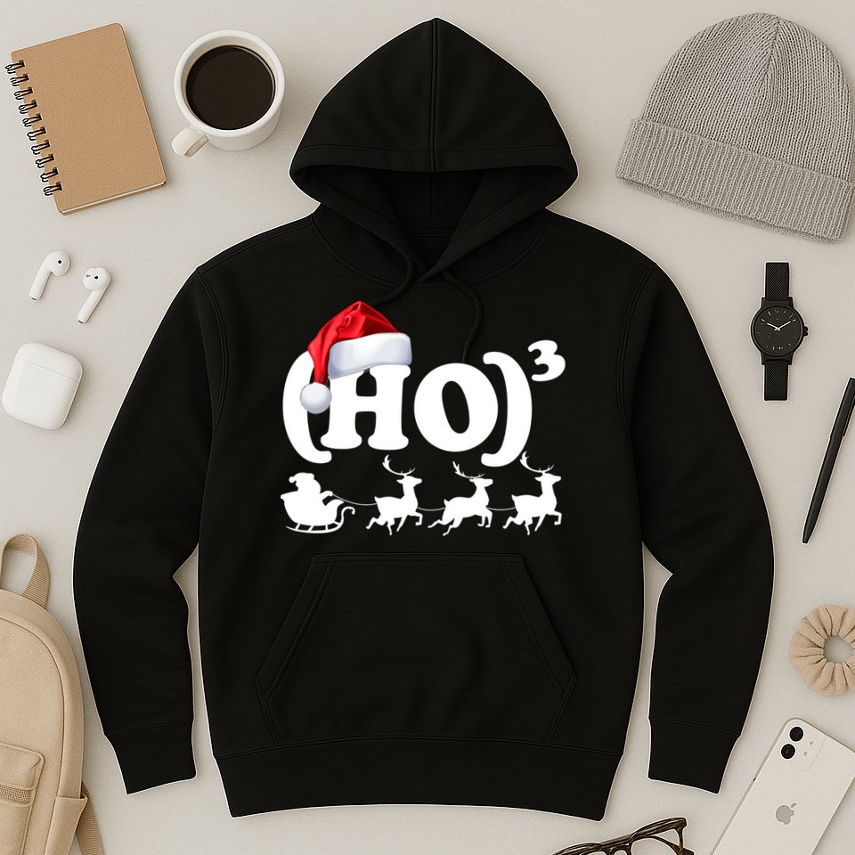 Ho Cubed Funny Christmas For Math Teachers Hoodie