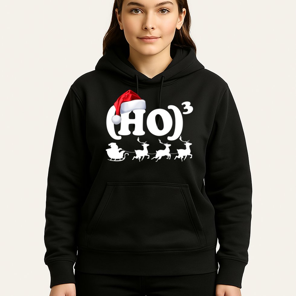 Ho Cubed Funny Christmas For Math Teachers Hoodie