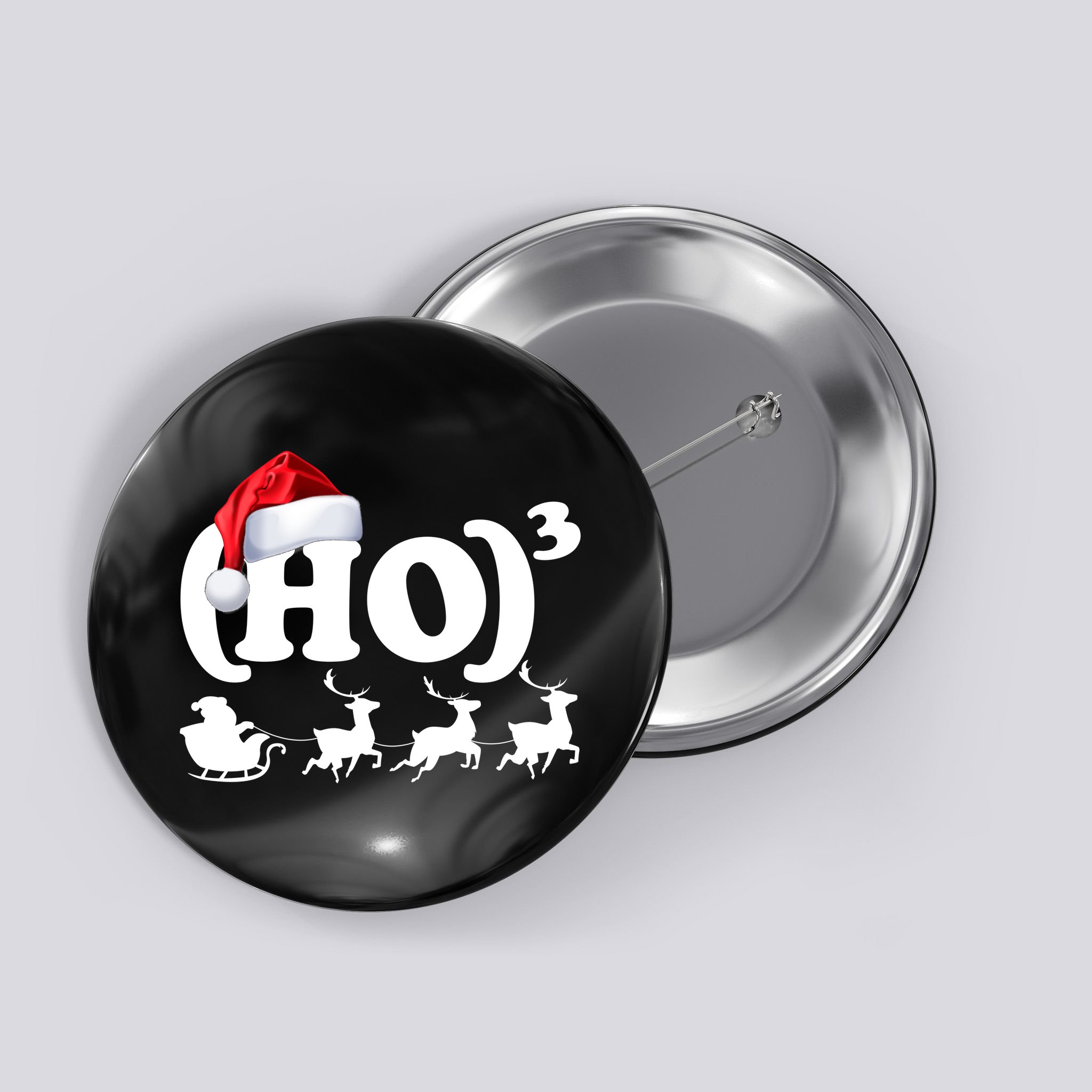 Ho Cubed Funny Christmas For Math Teachers Button