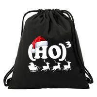 Ho Cubed Funny Christmas For Math Teachers Drawstring Bag