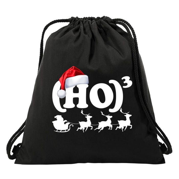 Ho Cubed Funny Christmas For Math Teachers Drawstring Bag