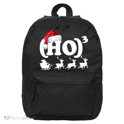 Ho Cubed Funny Christmas For Math Teachers 16 in Basic Backpack