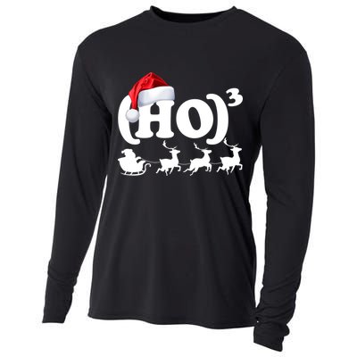 Ho Cubed Funny Christmas For Math Teachers Cooling Performance Long Sleeve Crew