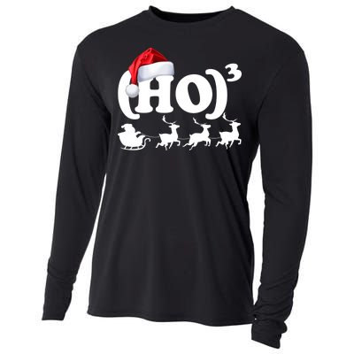 Ho Cubed Funny Christmas For Math Teachers Cooling Performance Long Sleeve Crew