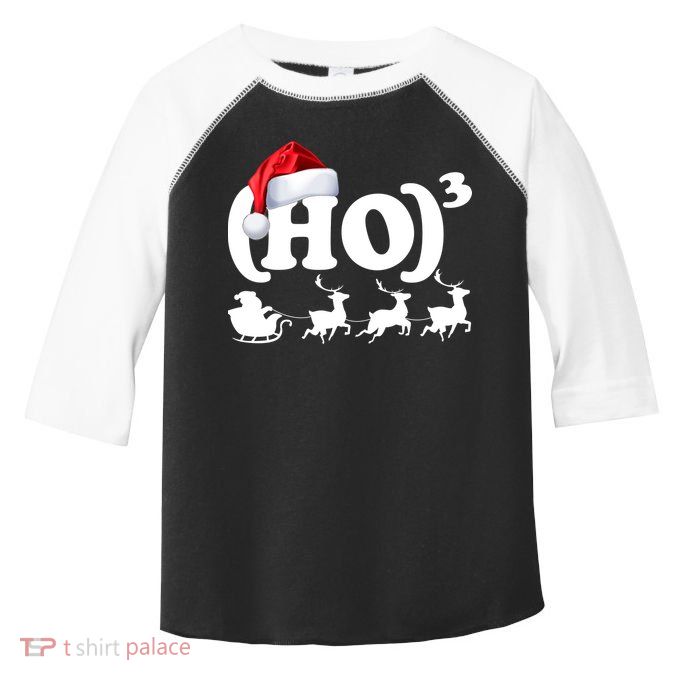 Ho Cubed Funny Christmas For Math Teachers Toddler Fine Jersey T-Shirt
