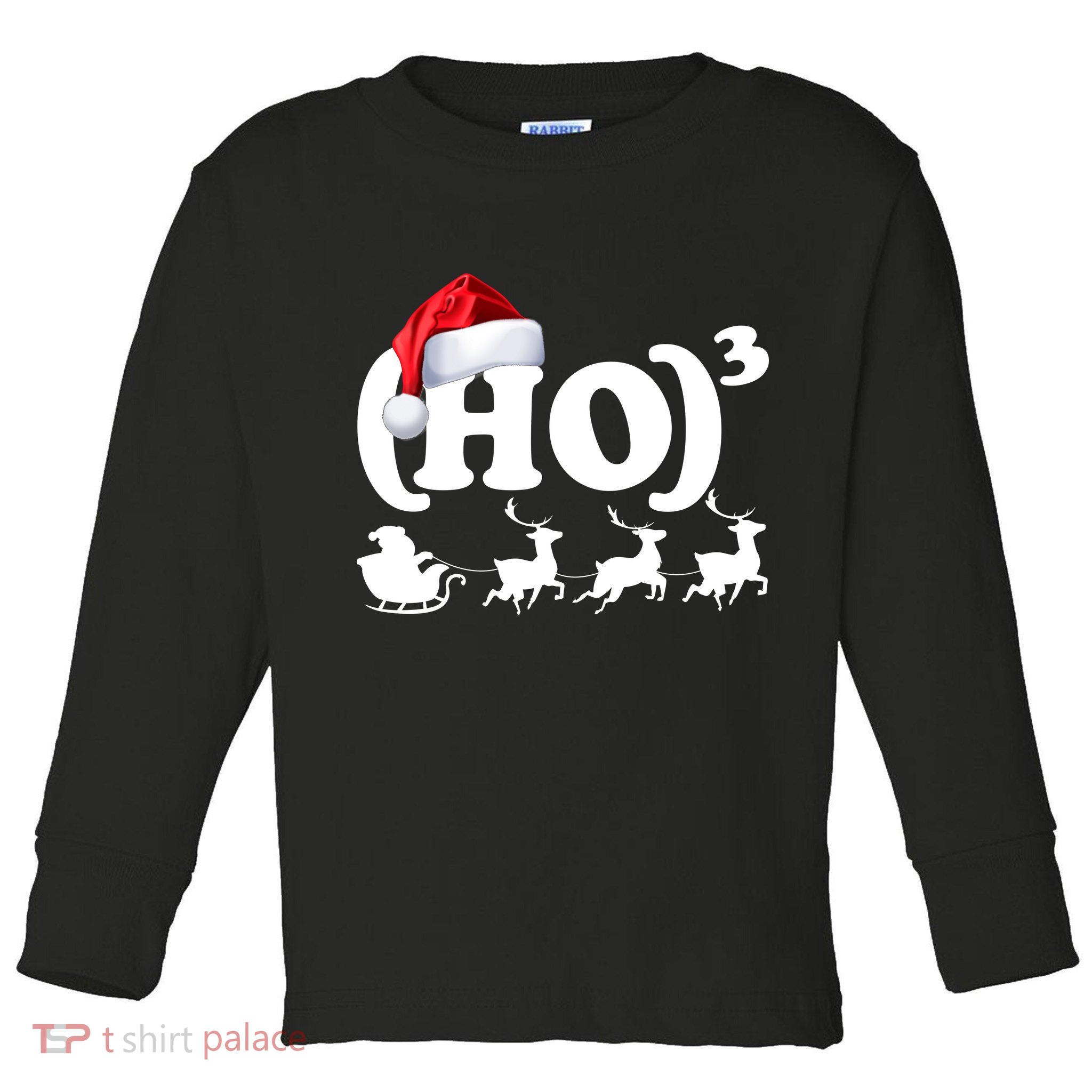 Ho Cubed Funny Christmas For Math Teachers Toddler Long Sleeve Shirt