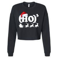 Ho Cubed Funny Christmas For Math Teachers Cropped Pullover Crew