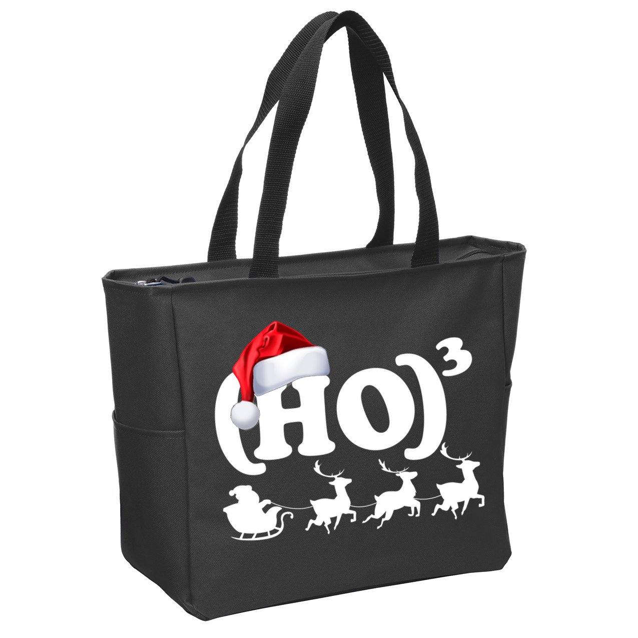 Ho Cubed Funny Christmas For Math Teachers Zip Tote Bag