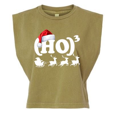 Ho Cubed Funny Christmas For Math Teachers Garment-Dyed Women's Muscle Tee