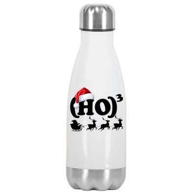 Ho Cubed Funny Christmas For Math Teachers Stainless Steel Insulated Water Bottle