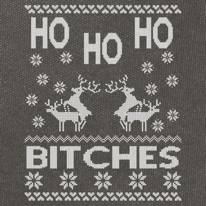 Ho Ho Ho Bitches X-Mas Ugly Christmas Cotton Canvas Backpack