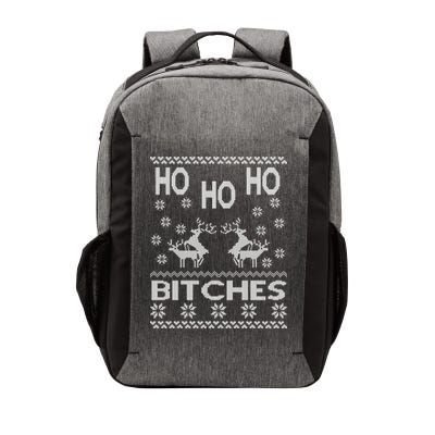 Ho Ho Ho Bitches X-Mas Ugly Christmas Vector Backpack