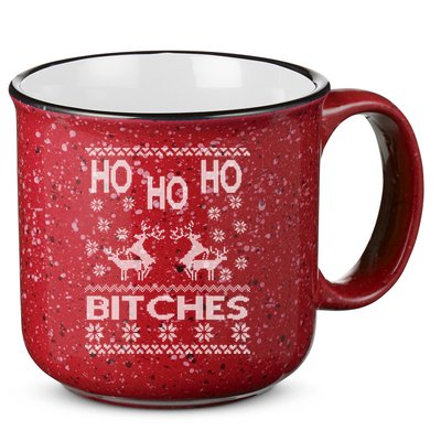 Ho Ho Ho Bitches X-Mas Ugly Christmas 15oz Campfire Ceramic Mug
