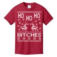 Ho Ho Ho Bitches X-Mas Ugly Christmas Kids T-Shirt