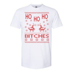 Ho Ho Ho Bitches X-Mas Ugly Christmas Softstyle CVC T-Shirt