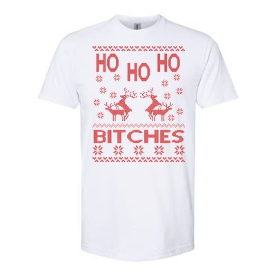 Ho Ho Ho Bitches X-Mas Ugly Christmas Softstyle® CVC T-Shirt