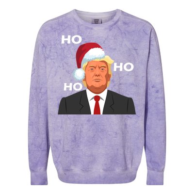 Ho Ho Ho Donald Trump Colorblast Crewneck Sweatshirt