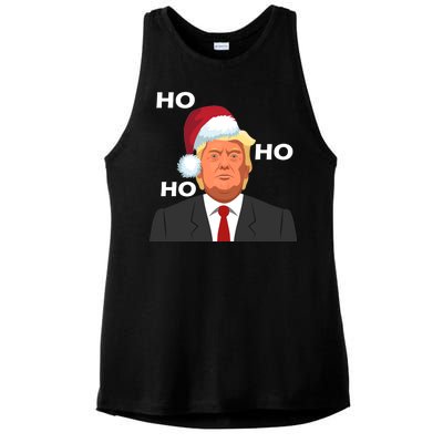 Ho Ho Ho Donald Trump Ladies PosiCharge Tri-Blend Wicking Tank