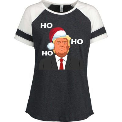 Ho Ho Ho Donald Trump Enza Ladies Jersey Colorblock Tee