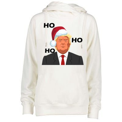 Ho Ho Ho Donald Trump Womens Funnel Neck Pullover Hood