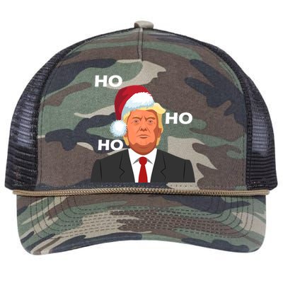 Ho Ho Ho Donald Trump Retro Rope Trucker Hat Cap